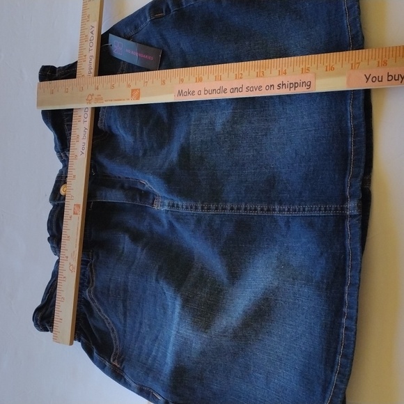 NOBO No Boundaries Mini Skirt Women M Blue Junior Paper Bag Waist Denim - Picture 6 of 8